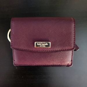 Kate Spade deep purple mini wallet